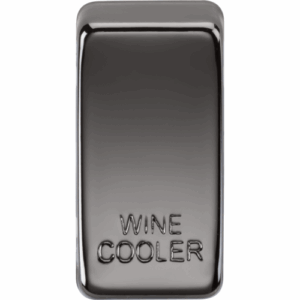 Knightsbridge Black Nickel Switch cover marked WINE COOLER