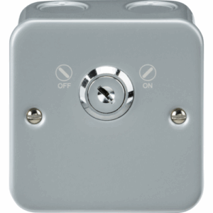 Knightsbridge Silver/Grey 20A DP Lockable Switch