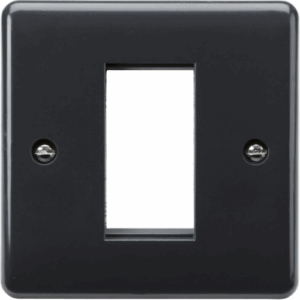 Knightsbridge Anthracite 1G Modular Faceplate [Part M Compliant]