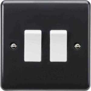 Knightsbridge Anthracite 10AX 2G 2-way Switch [Part M Compliant]
