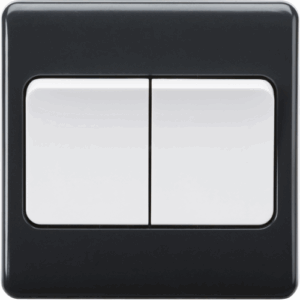 Knightsbridge Anthracite 10AX 2G 2-way Wide Rocker Switch [Part M Compliant]