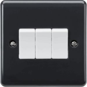 Knightsbridge Anthracite 10AX 3G 2-way Switch [Part M Compliant]