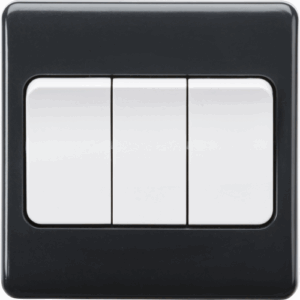 Knightsbridge Anthracite 10AX 3G 2-way Wide Rocker Switch [Part M Compliant]