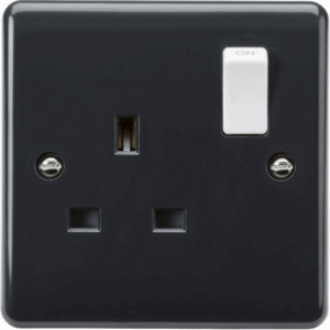 Knightsbridge Anthracite 13A 1G DP Switched Socket [Part M compliant]