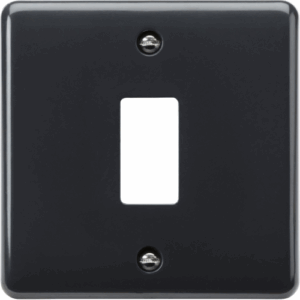 Knightsbridge Anthracite 1G Grid Faceplate [Part M Compliant]