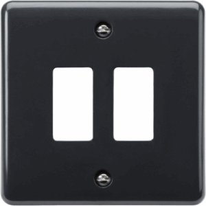 Knightsbridge Anthracite 2G Grid Faceplate [Part M Compliant]
