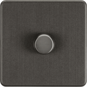 Knightsbridge Smoked Bronze 1G 2-way 10-200W (5-150W LED) Intelligent dimmer