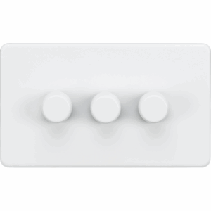 Knightsbridge Matt White 3G 2-way 10-200W (5-150W LED) Intelligent dimmer