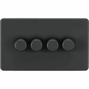 Knightsbridge Anthracite 4G 2-way 10-200W (5-150W LED) Intelligent dimmer