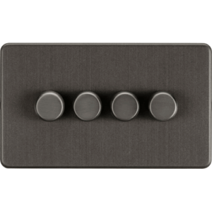 Knightsbridge Smoked Bronze 4G 2-way 10-200W (5-150W LED) Intelligent dimmer