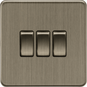 Knightsbridge Antique Brass 10AX 3G 2-Way Switch