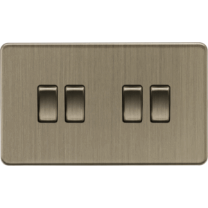 Knightsbridge Antique Brass 10AX 4G 2-Way Switch