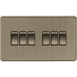 Knightsbridge Antique Brass 10AX 6G 2-Way Switch