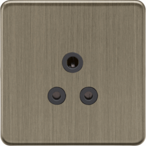 Knightsbridge Antique Brass 5A Unswitched Socket