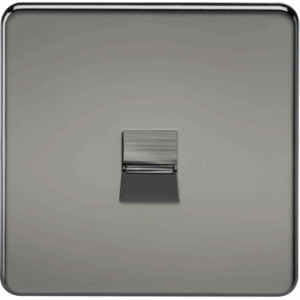 Knightsbridge Black Nickel Telephone Extension Socket