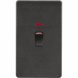 Knightsbridge Smoked Bronze 45A DP Switch with Neon (2G size)