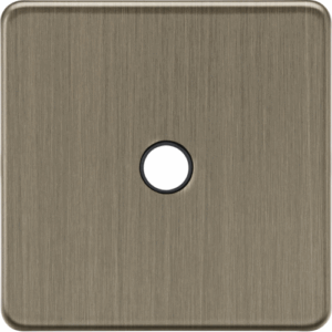 Knightsbridge Screwless Antique Brass 20A Flex Outlet Plate
