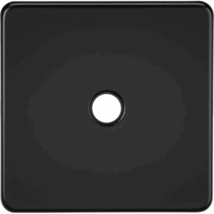 Knightsbridge Screwless Matt Black 20A Flex Outlet Plate