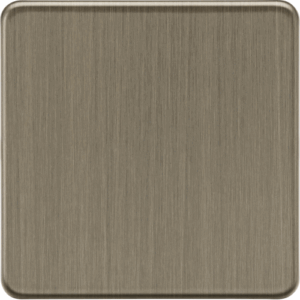 Knightsbridge Screwless Antique Brass 1G Blanking Plate