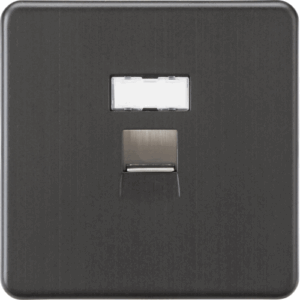 Knightsbridge Smoked Bronze UTP CAT6a RJ45 Network Outlet