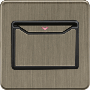 Knightsbridge Antique Brass 32A 1G Key Card Switch