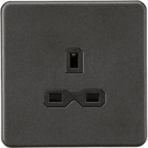 Knightsbridge Smoked Bronze 13A 1G Unswitched Socket -with Insert