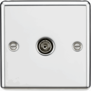 Knightsbridge Polished Chrome TV Outlet (non-isolated)