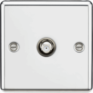 Knightsbridge Polished Chrome SAT TV Outlet