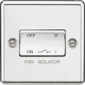 Knightsbridge Polished Chrome 10A Fan Isolator Switch