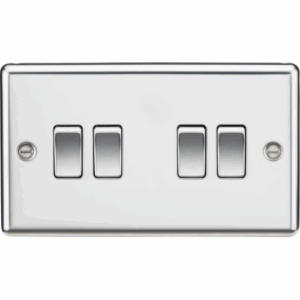 Knightsbridge Polished Chrome 10AX 4G 2-way Switch
