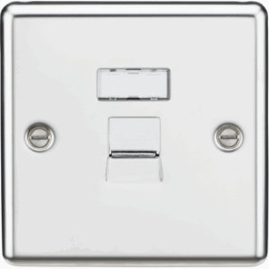 Knightsbridge Polished Chrome RJ45 Network Outlet