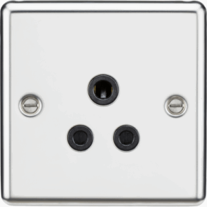 Knightsbridge Polished Chrome 5A Unswitched Socket Finish with Insert