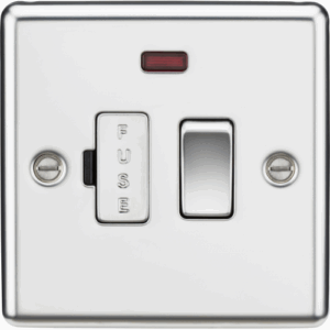 Knightsbridge Polished Chrome 13A Switched Fused Spur Unit with Neon