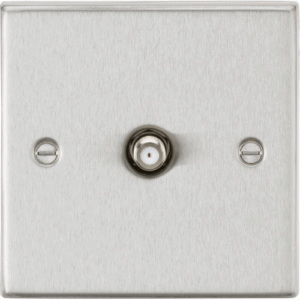 Knightsbridge Brushed Chrome SAT TV Outlet