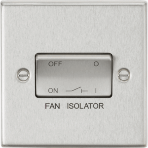 Knightsbridge Brushed Chrome 10A Fan Isolator Switch