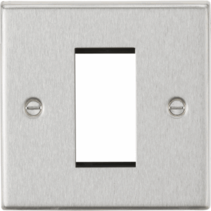 Knightsbridge Brushed Chrome 1G Modular Faceplate