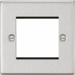 Knightsbridge Brushed Chrome 2G Modular Faceplate