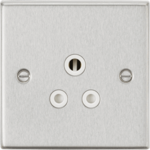 Knightsbridge Brushed Chrome 5A Unswitched Socket with Insert