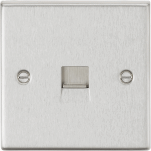 Knightsbridge Brushed Chrome Telephone Extension Outlet