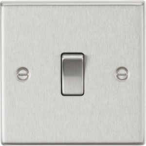 Knightsbridge Brushed Chrome 20A 1G DP Switch
