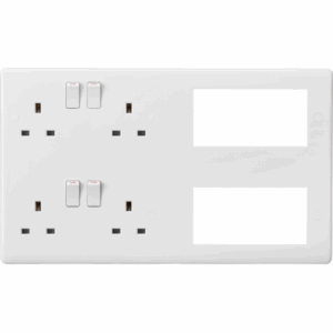 Knightsbridge White Multimedia Combination Plate