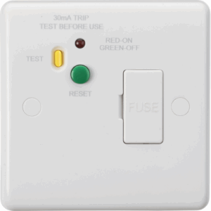 Knightsbridge White 13A RCD Fused Spur Unit (Type A)