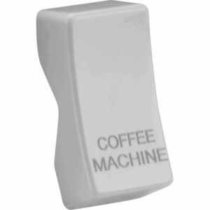 Knightsbridge White Rocker cover laser printed COFFEE MACHINE