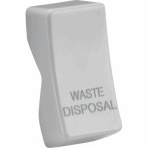 Knightsbridge White Rocker cover laser printed WASTE DISPOSAL