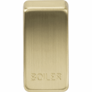 Knightsbridge Brushed Brass Switch cover marked BOILER