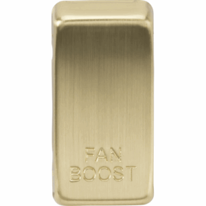 Knightsbridge Brushed Brass Switch cover marked FAN BOOST