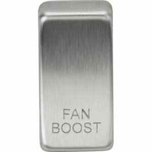 Knightsbridge Brushed Chrome Switch cover marked FAN BOOST