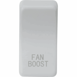 Knightsbridge Matt White Switch cover marked FAN BOOST