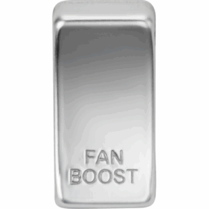 Knightsbridge Polished Chrome Switch cover marked FAN BOOST