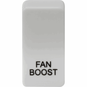 Knightsbridge White Switch cover marked FAN BOOST